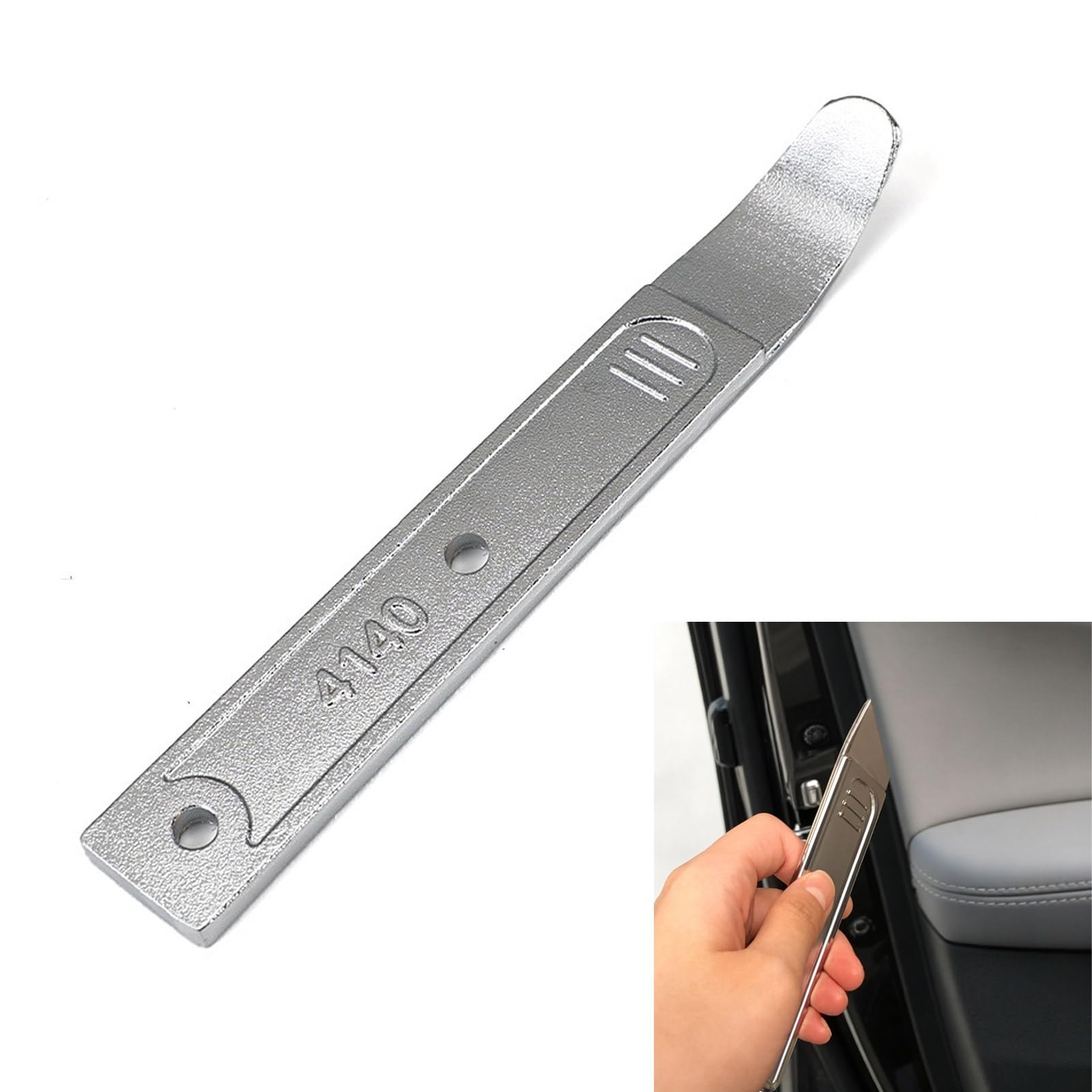 Xiciki 4140 Car Trim Removal Tool Kit, Mini Pry Bar Trim Tool, Pocket Mini Pry Tool Remove Auto Trim Interior Trim Removal Kit for Planes, Automotive Tools