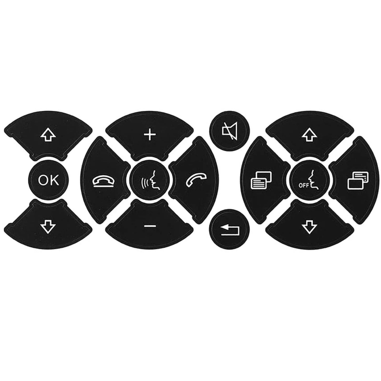Button Repair Stickers Compatible with Benz for E Class for E220 for E250 E300 E350 Car Steering Wheel Button Repair Sticker Decal Accessories(Size2)