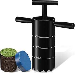 Portable Golf Hole Cutter with Detachable Handle USGA Standard 2Inch 4Inch and 6Inch Holes Digger Tool Carbon Steel Putting Green Hole Cutter for Backyard Lawn Garden Outdoor Golf Practice Training