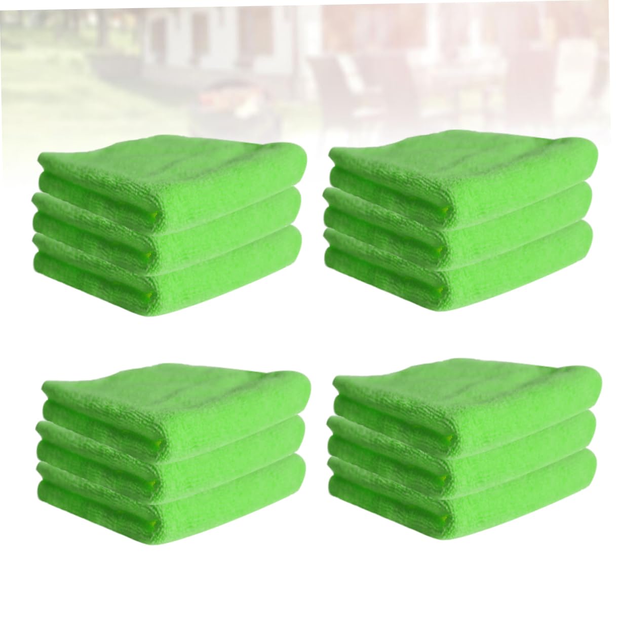 Panno da Pulizia in Microfibra 12 Pezzi Verde per Casa e Finestra