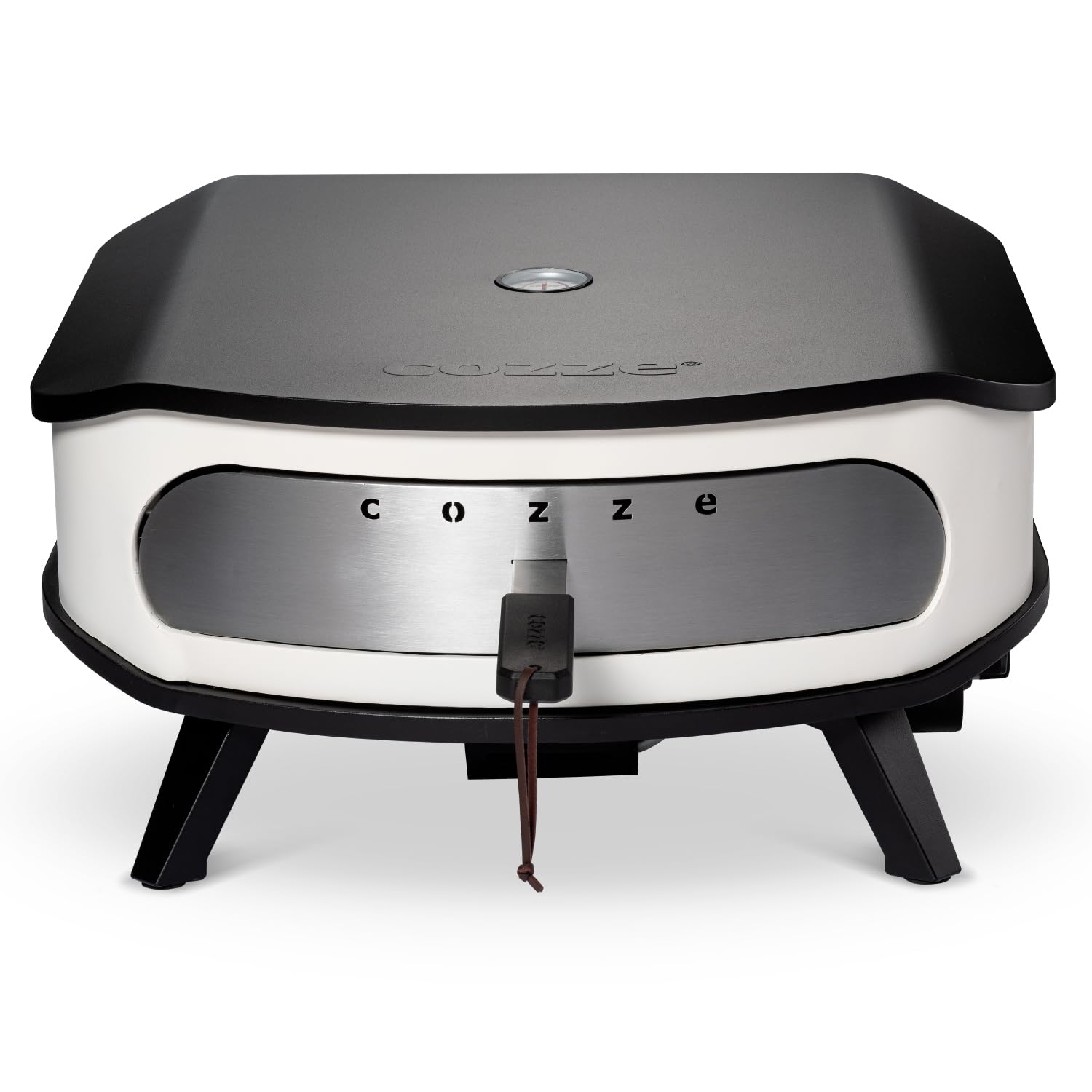 cozze - Four a Pizza Gaz avec Pierre Rotative - Puissance 6,0 kW, Cuisson Parfaite des Pizzas Ø42.5 cm, Thermomètre Intégré, Acier Galvanisé