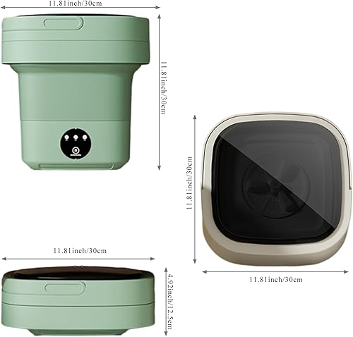 Miniatura 4 de Lavadora y secadora portátil, lavadora plegable de 8 litros con cesta de drenaje, mini lavadora con función de desinfección, pequeña lavadora para