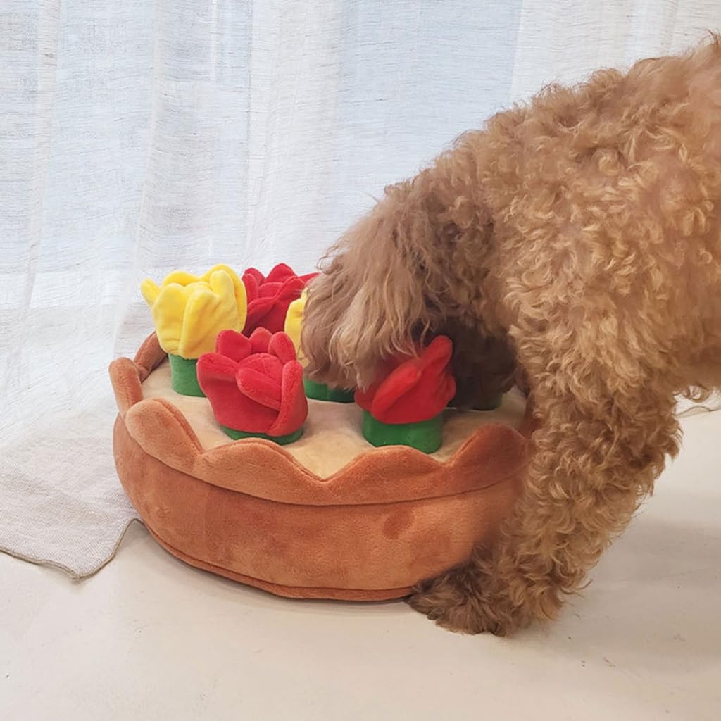 Puzzle dla psa zabawka na smakołyki snuffle pluszowa zabawka ząbkowanie dla nudy zwierzę domowe gryzienie miękka zabawka piszcząca do agresywnego żucia