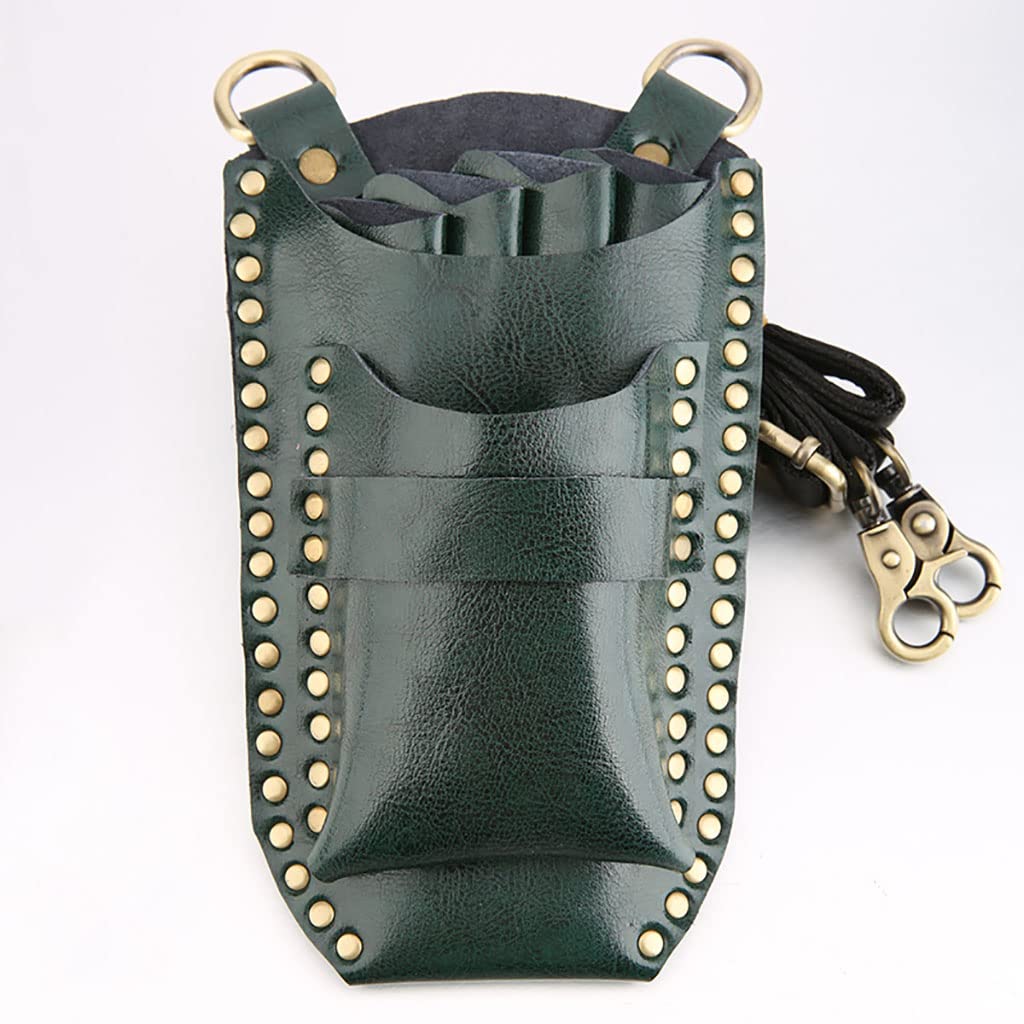 vrfvsdasAAS Hairdressing Tools Waist Bag, Barber Hairdressing Scissors Bag Comb Shear Holster Waist Shoulder Belt(C)