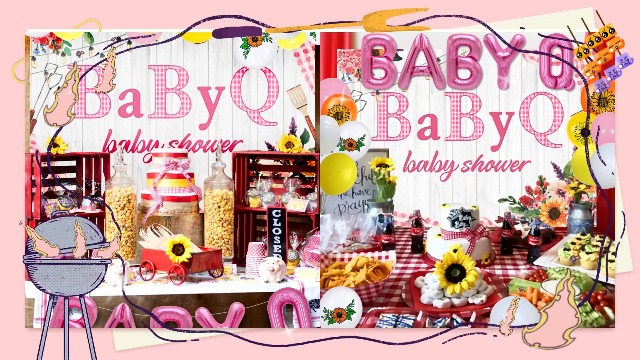 BBQ Baby Shower Decorations Girl – 25-Piece 'It's A Baby Q' Cake & Cupcake Topper Set, Pink, For Barbecue Theme Party