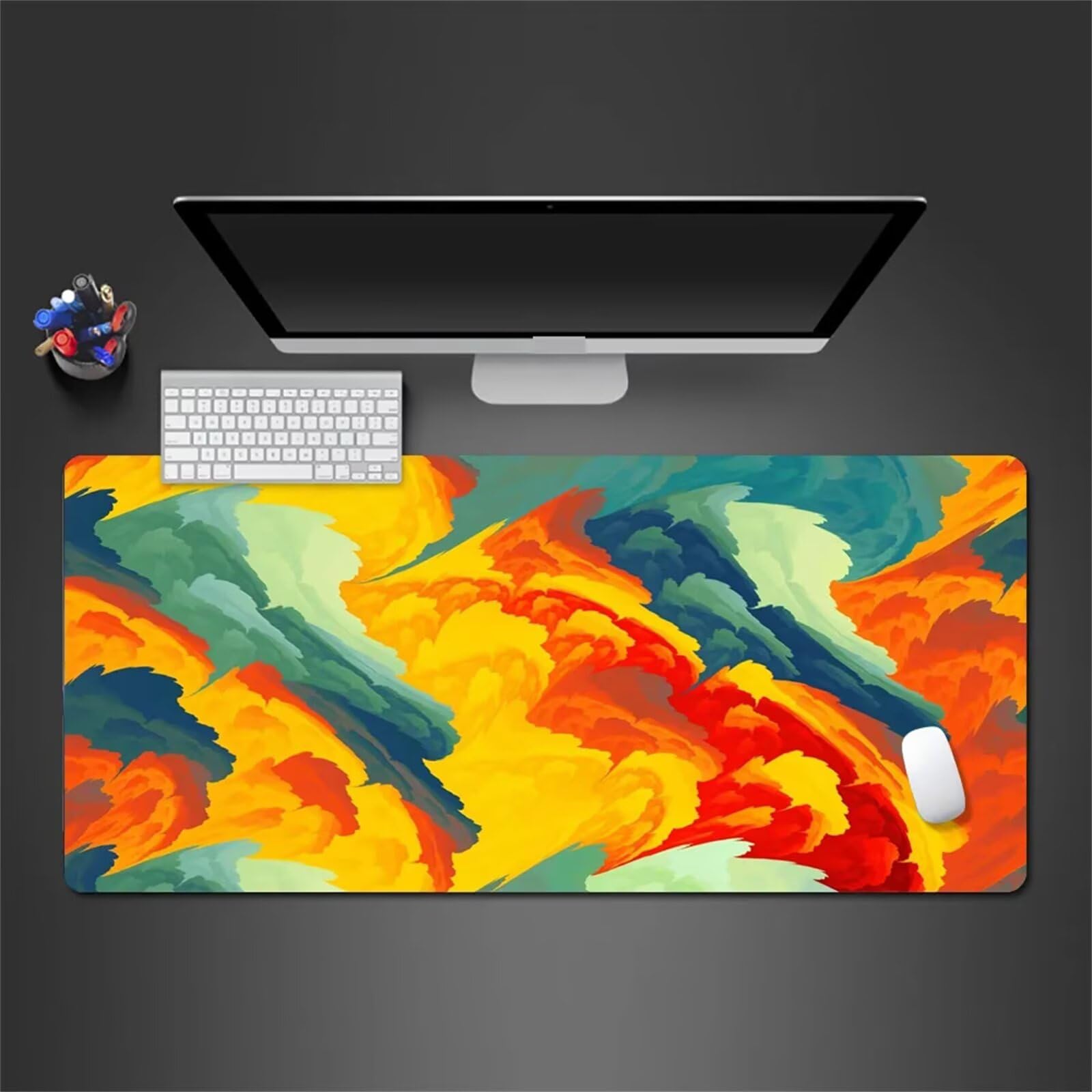 Alfombrilla de Ratón XXL Gaming Arte Abstracto 900x400mm - Alfombrillas de Ratón XXL - Alfombrilla de Mesa Grande - Superficie Especial - Mejora Velocidad Precisión
