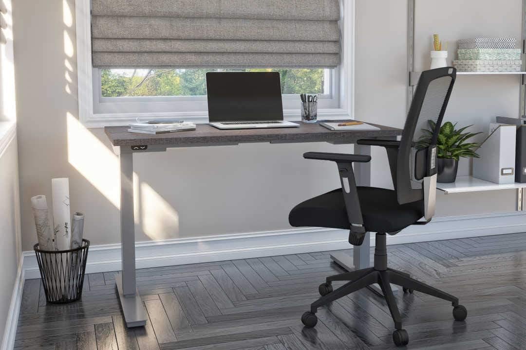 Bestar Upstand Standing Desk, 24” x 48”, Bark Grey