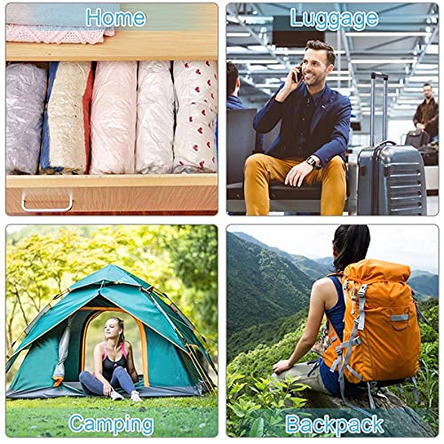 Image of Vacuum Storage Sealer Bags 12 Pcs (3 x Jumbo, 3 x Large, 3 x Medium, 3 x Small)for Clothes, Dress, Winter Coats, Blankets, Pillows Comforters for Travel Space Saver Seal Compression Bags without Pump