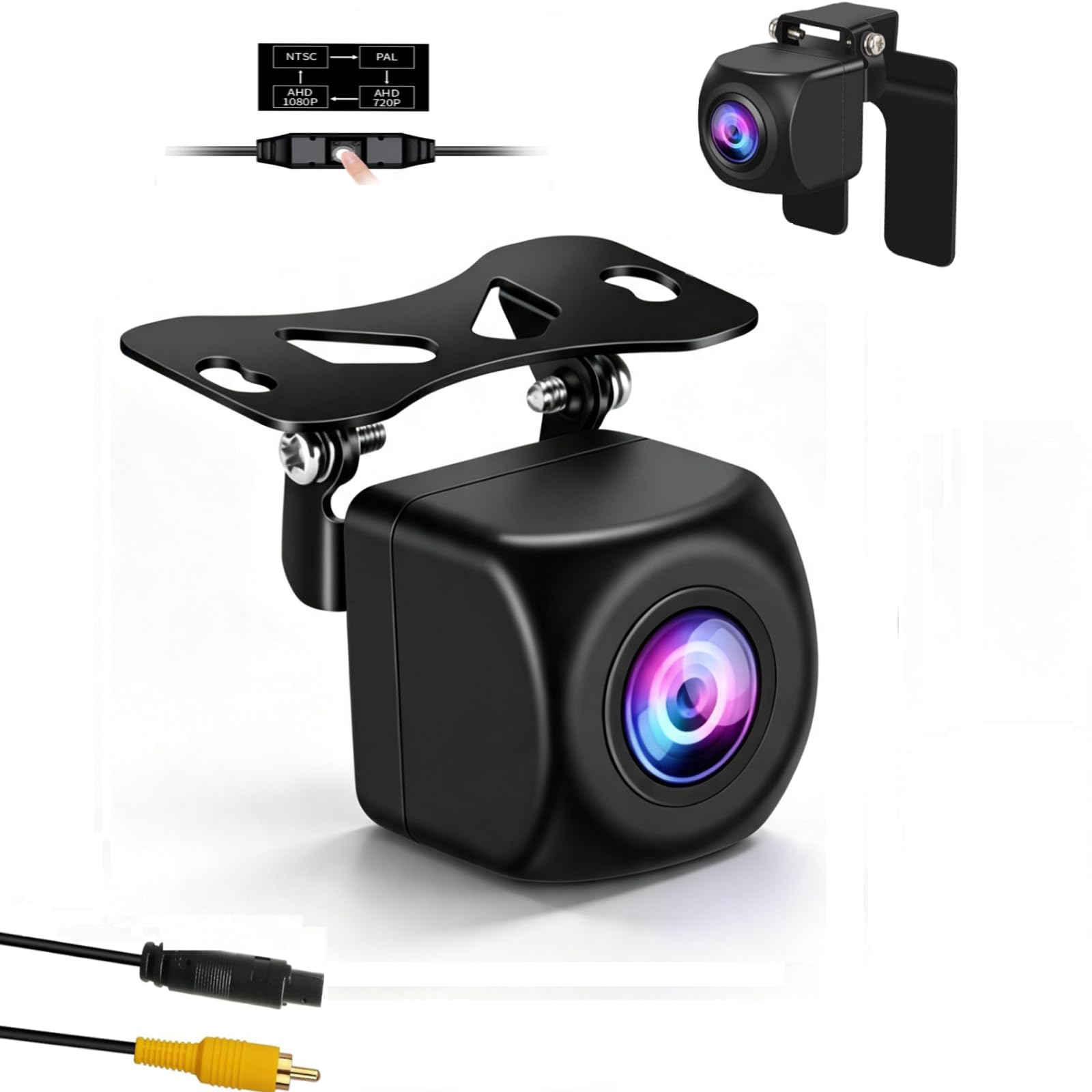 AHD汎用車載バックカメラ ナンバープレート取付 高画質RCA接続 2個売 Amazon.co.jp: Jansite AHD1080P バックカメラ 車 4つ信号モード切替