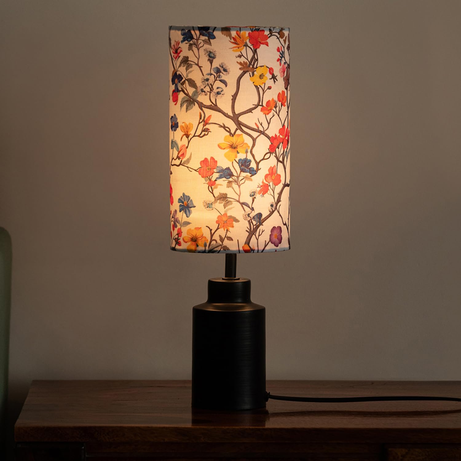ExclusiveLane 'Floral Twilight' Iron Table Lamp for Bedroom Living Room Home Decoration & Bedside Lamp Bed Lamps for Side Table Side Lamp for Bed Room in Metal (45 Cm, Without Bulb, Handcrafted)-image-27