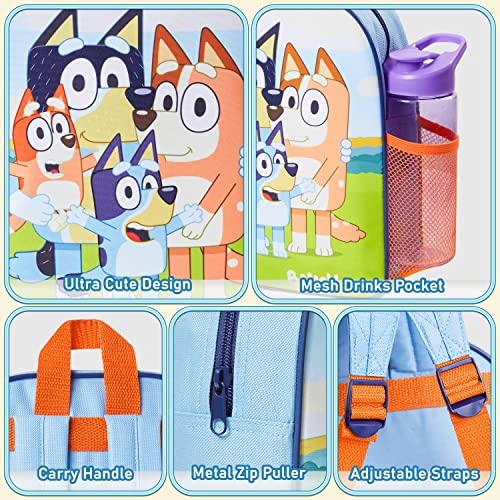 image for Bluey Mini Backpack for Kids Toddlers 11×9” with Adjustable Straps 