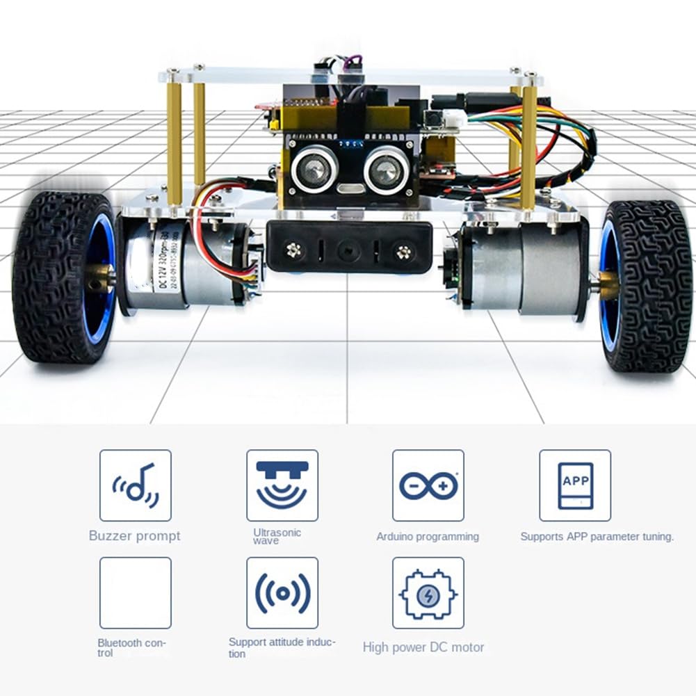 Programowanie Smart Robot Bluetooth Auto Smart Robot Kit części zamienne akcesoria elektroniczny zestaw do montażu pilota zdalnego sterowania DIY zestaw do nauki
