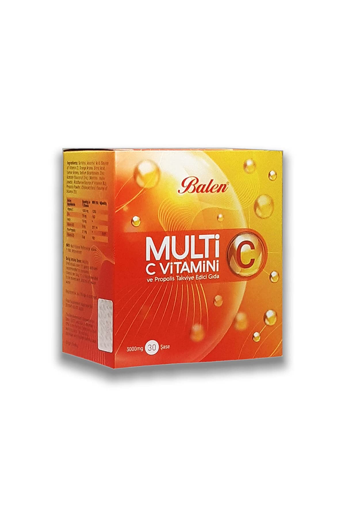 Balen Multi Vitamin C ve Propolis Saşe Takviye Paketi