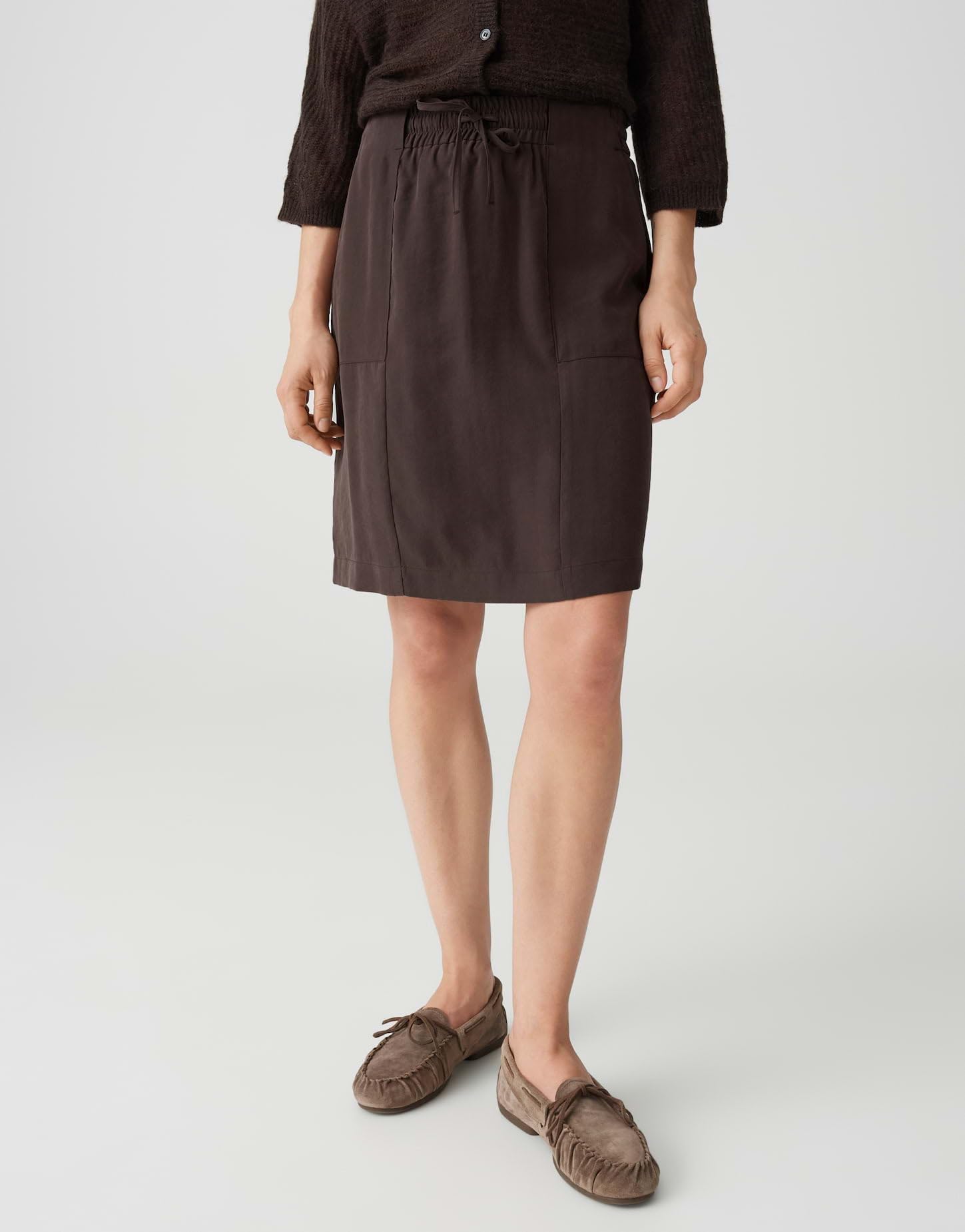 OPUS Damen Minirock | Fließender Pencilskirt mit Cargotaschen