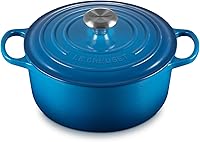 Vista 1 de Le Creuset Horno holandés redondo de hierro fundido esmaltado, 4.5 cuartos de galón, Marsella