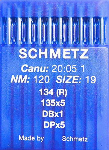 Aghi Per Macchina Da Cucire Schmetz 5 Pezzi - Topstich System 130 N, Pistone Piatto, Spessore 100/16