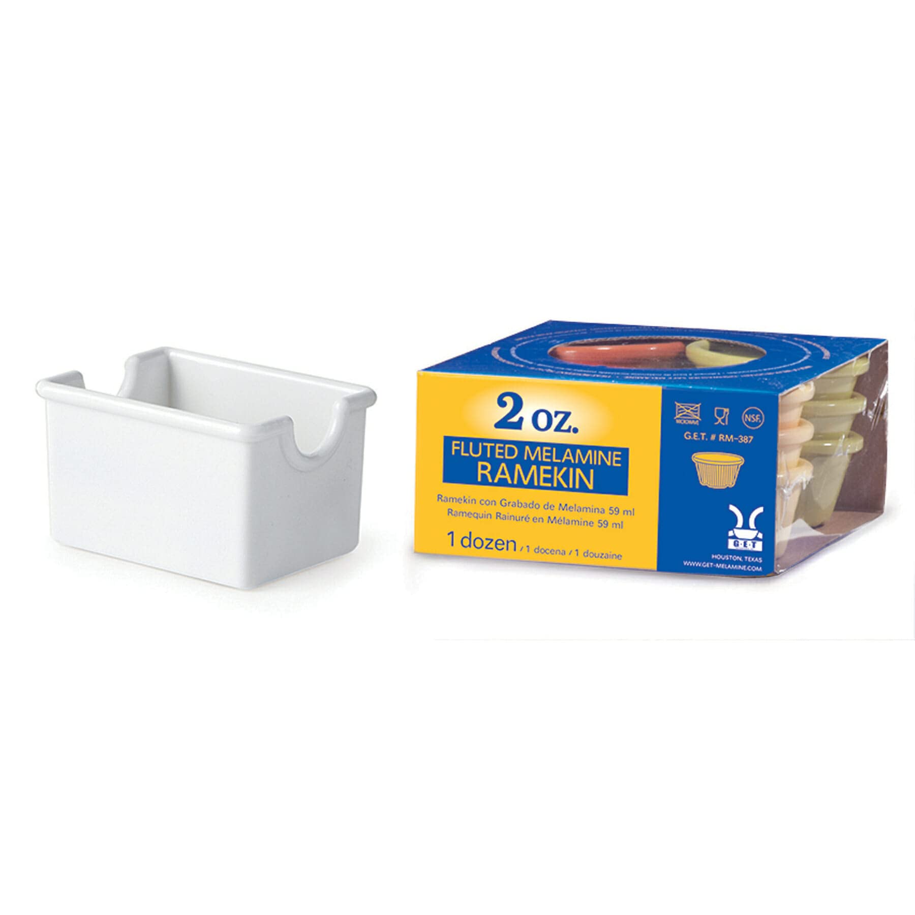 G.E.T. Enterprises SP-SC-66-W 3.5" x 2.5" Sugar Caddy, Break Resistant, San, White (Pack of 12)