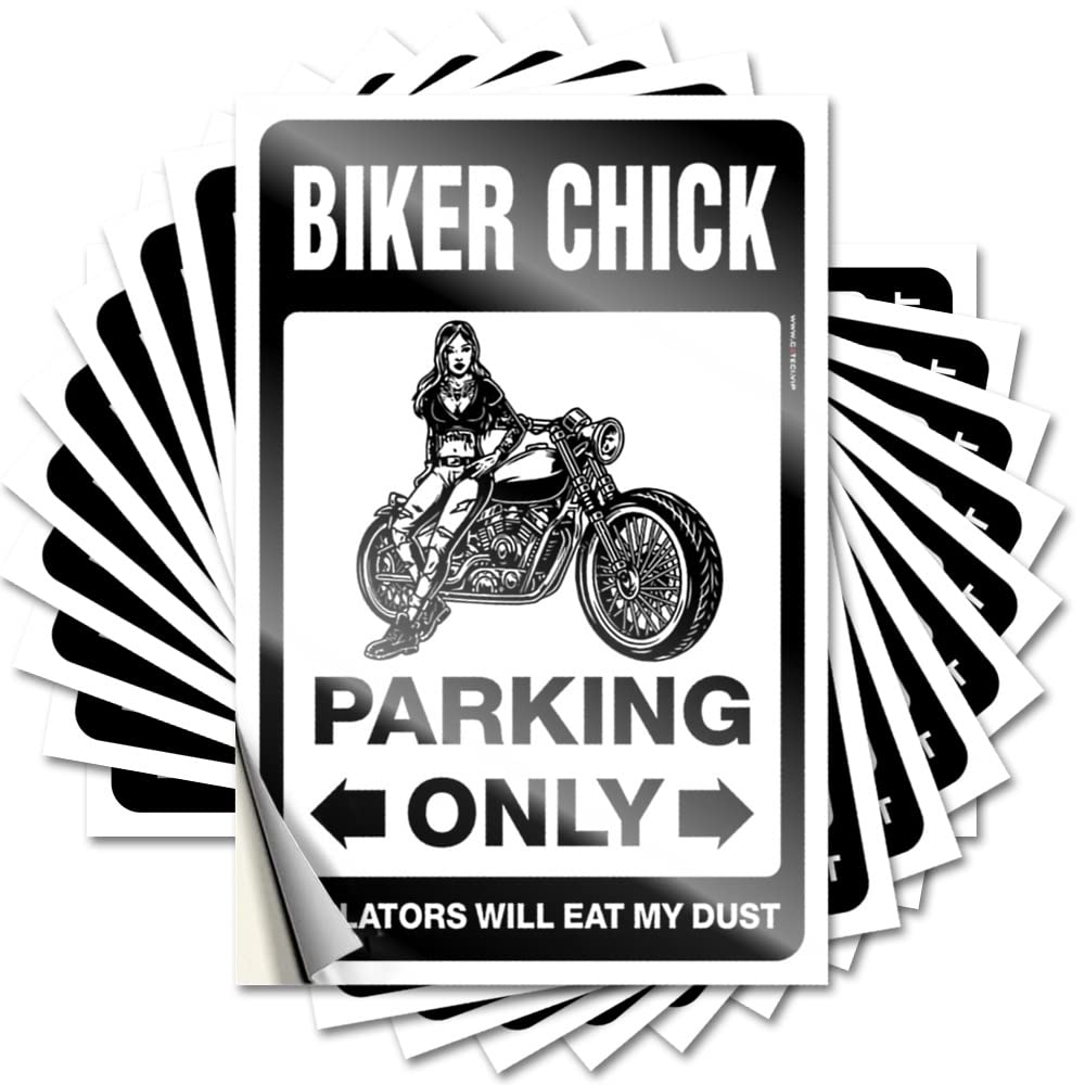 Saying Bar Stuff Boys Encouragement Garage Biker Chick Parking Only - Scratch Resistant Stickers(12X18CM)