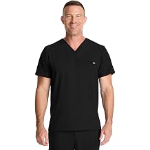 Healing Hands Mens Scrub Top V-Neck with 1 Pocket & 360 Stretch Fabric HH758