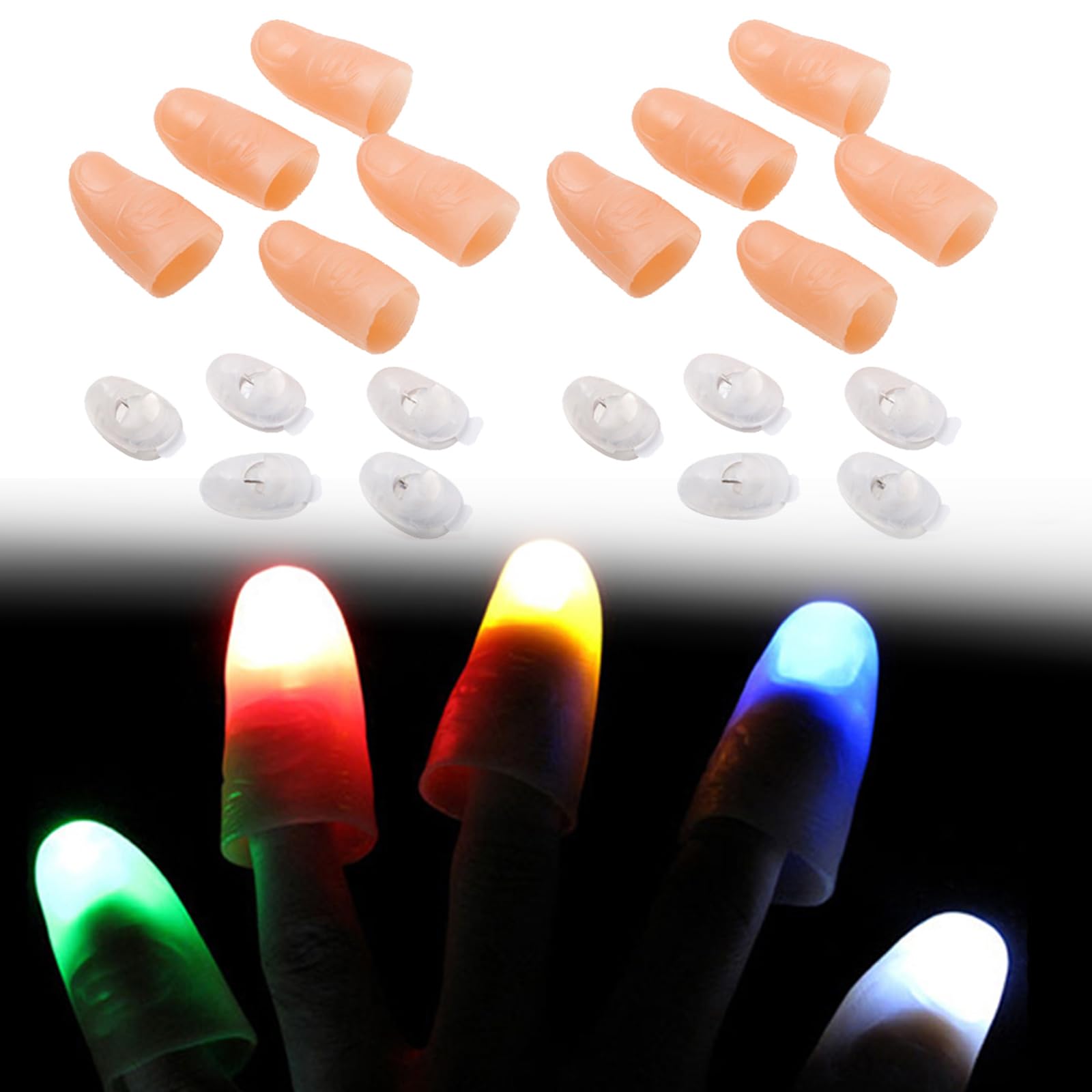 Luces Mágicas LED Pulgar Luz Dedos Falsos Dedo Pulgar Mágicos Intermitentes para Accesorios Luces Mágicas LED Pulgar Luz Dedos Falsos Dedo Pulgar Mágicos Intermitentes para Accesorios