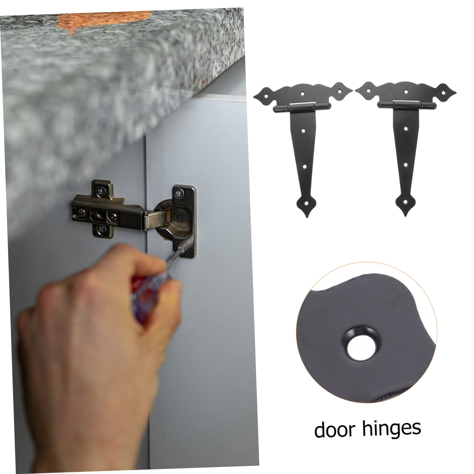 Holibanna 2 Pezzi Cerniere Per Porte Cerniere Argentate e Per Porte Interne In Acciaio a A T a Per Impieghi Gravosi a Pieghevole Per Mobili a Per