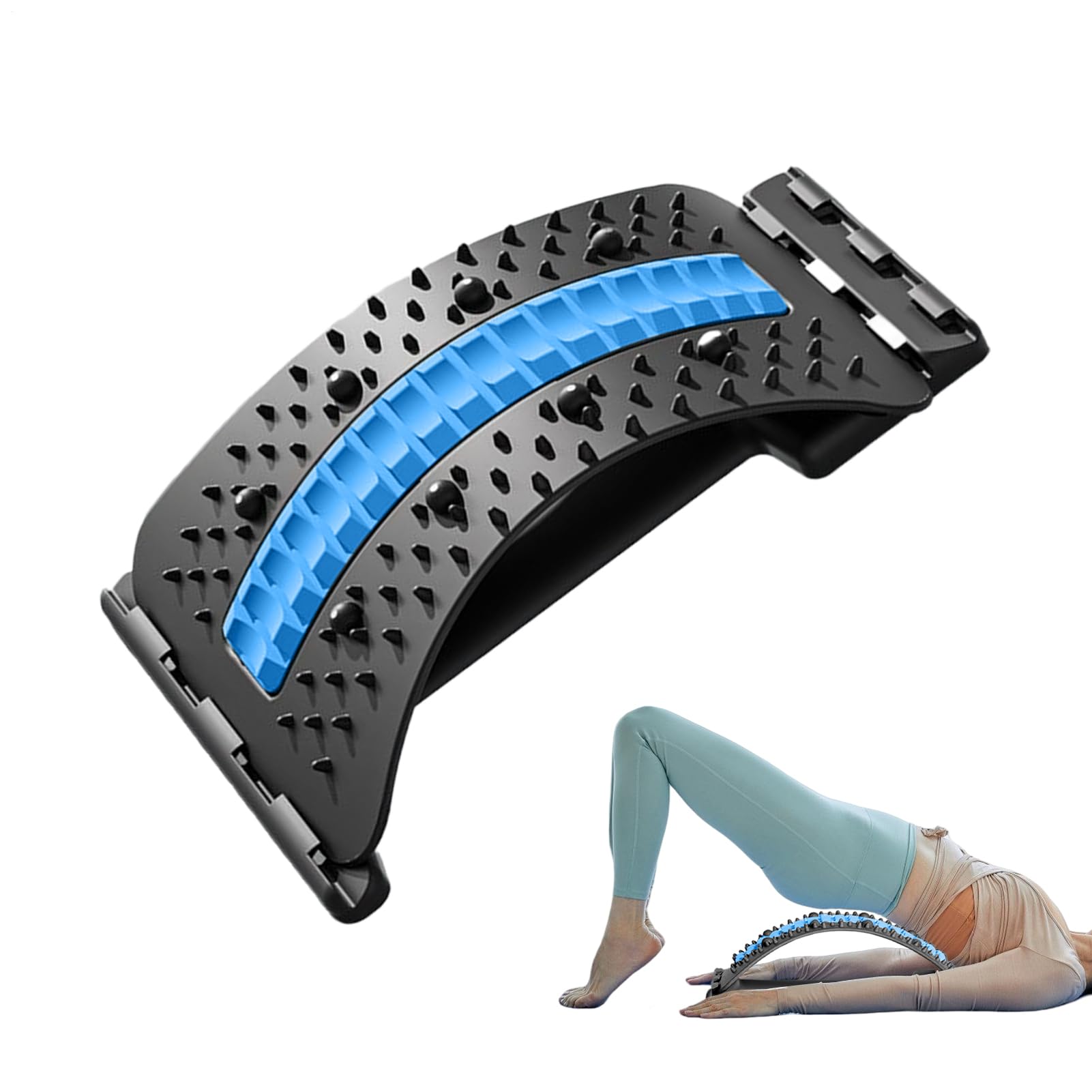 Lendenwirbelstützbrett, 38 x 25 cm, Lendenwirbelstütze mit Magneten, für Komfort der Wirbelsäule, Fitnessgerät mit verstellbarem Design, ideal für Muskelübungen, Positionskorrektur, Schlafen