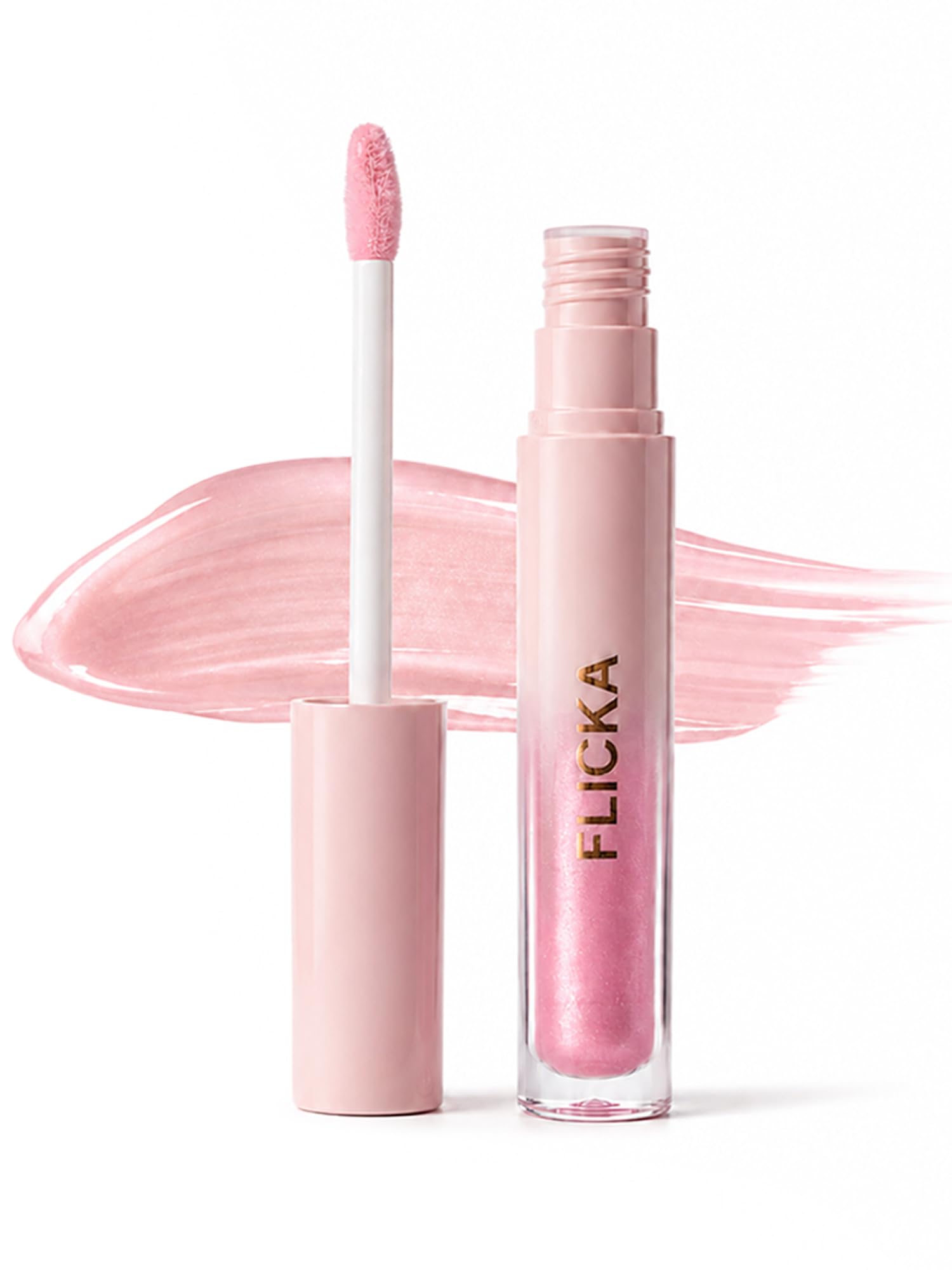 FLiCKA Premium Plump Lip Plumper – Hydrating Non-Sticky High Shine Lip Gloss for Instantly Fuller Lips | Long Lasting Moisturizing Formula | Smooth & Lightweight Finish-image-4