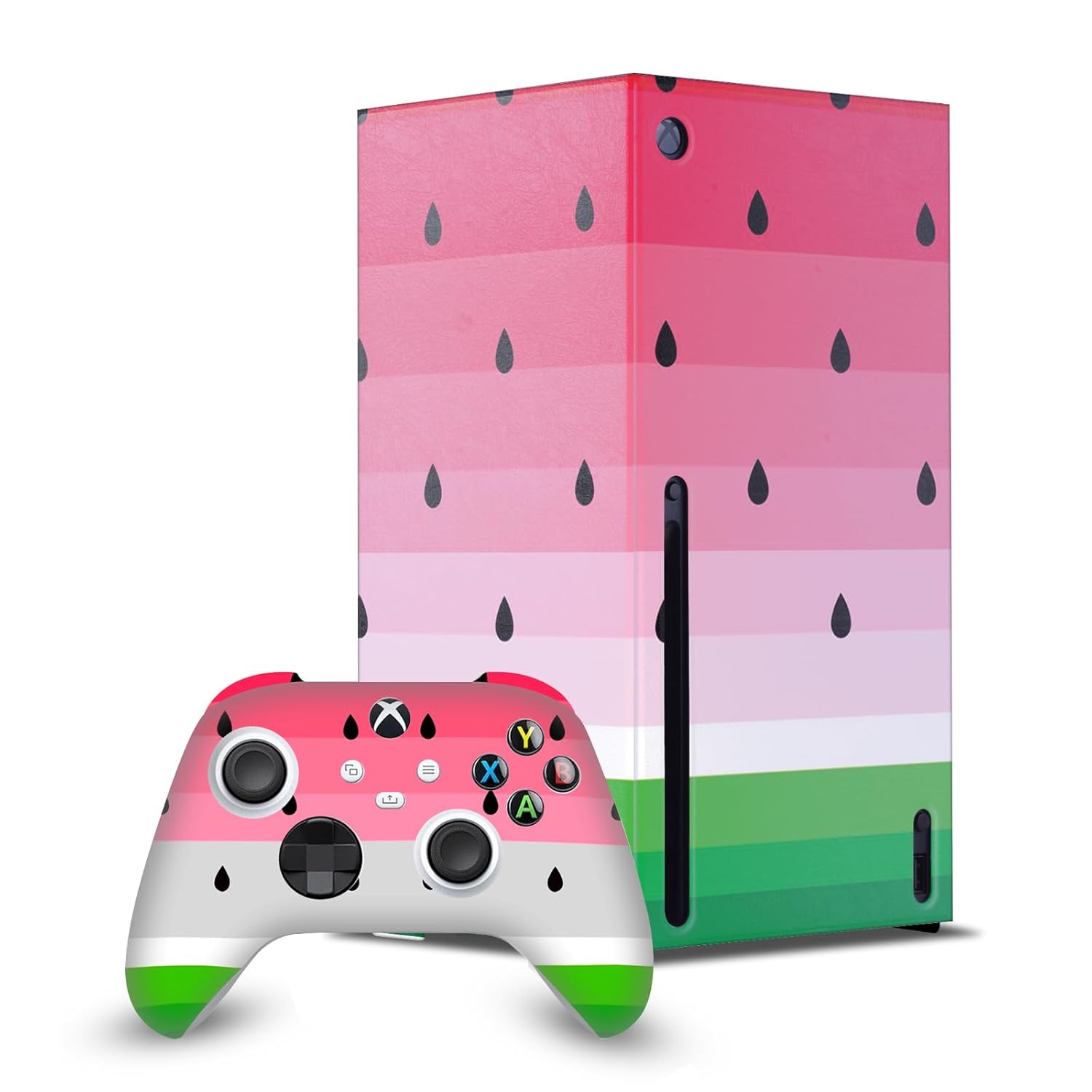 Head Case Designs Officially Licensed Haroulita Watermelon Art Mix Game Console Wrap and Game Controller Skin Bundle Compatible With Xbox Series X