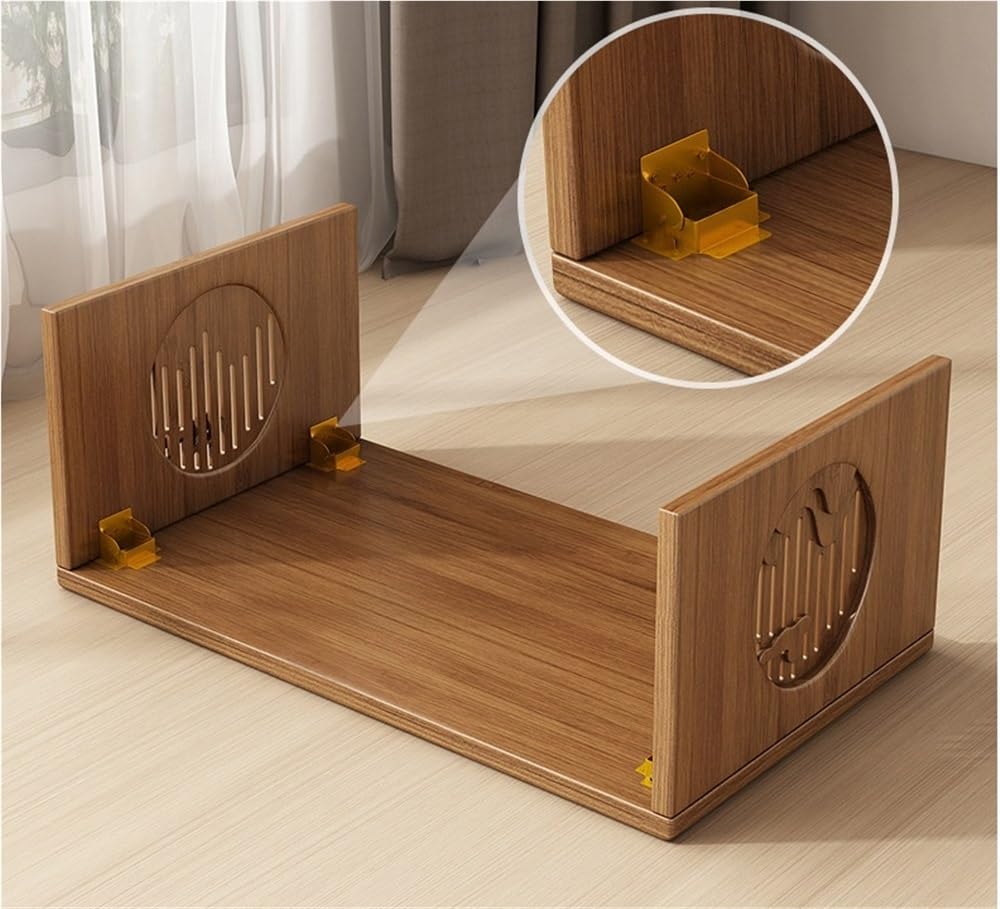 Japanischer klappbarer Bodentisch, Bambus Meditations-Tisch zum Sitzen auf dem Boden, tragbarer Teetisch für Wohnzimmer, Esszimmer, Heimdekoration(100cm/39.4in)