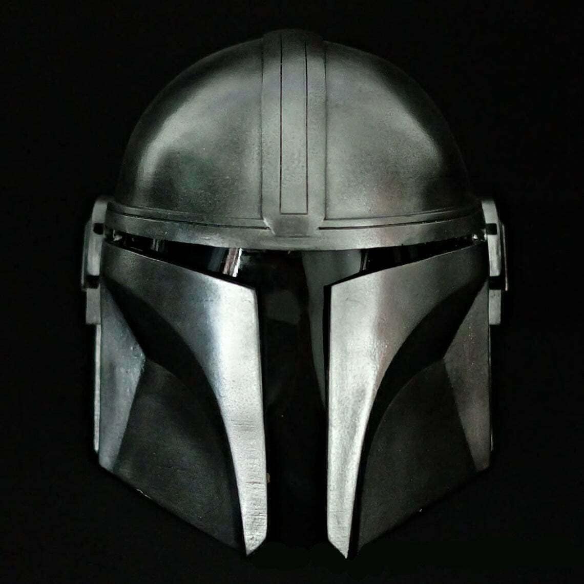 Steel Mandalorian Helmet SCA Medieval Helmet Helm for Halloween Costume Theater Role-Play Armour Helmet Great Item by Design Handicraft. : Clothing, Shoes & Jewelry