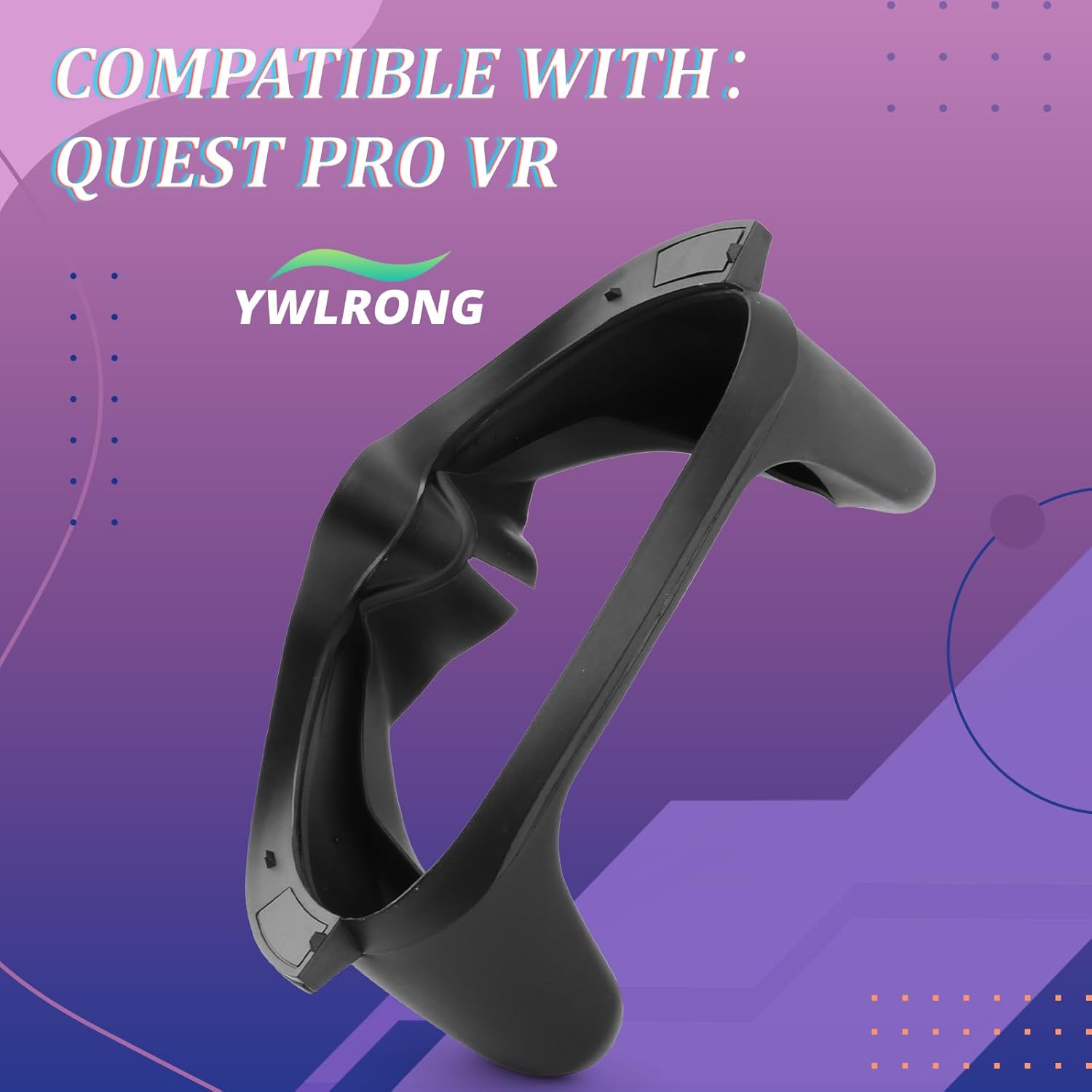 Full Light Blocker for Quest Pro Silicone Facial Interface Magnetically Attaches for Quest Pro VR Face Cover Accessories Protectivecase