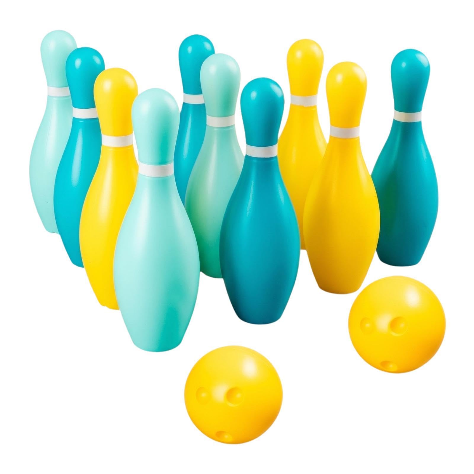 Perfeclan Kids Bowling Set Sports Lightweight Educational Family Games Bowling Pins & Balls for Outdoor Activity Party Garden