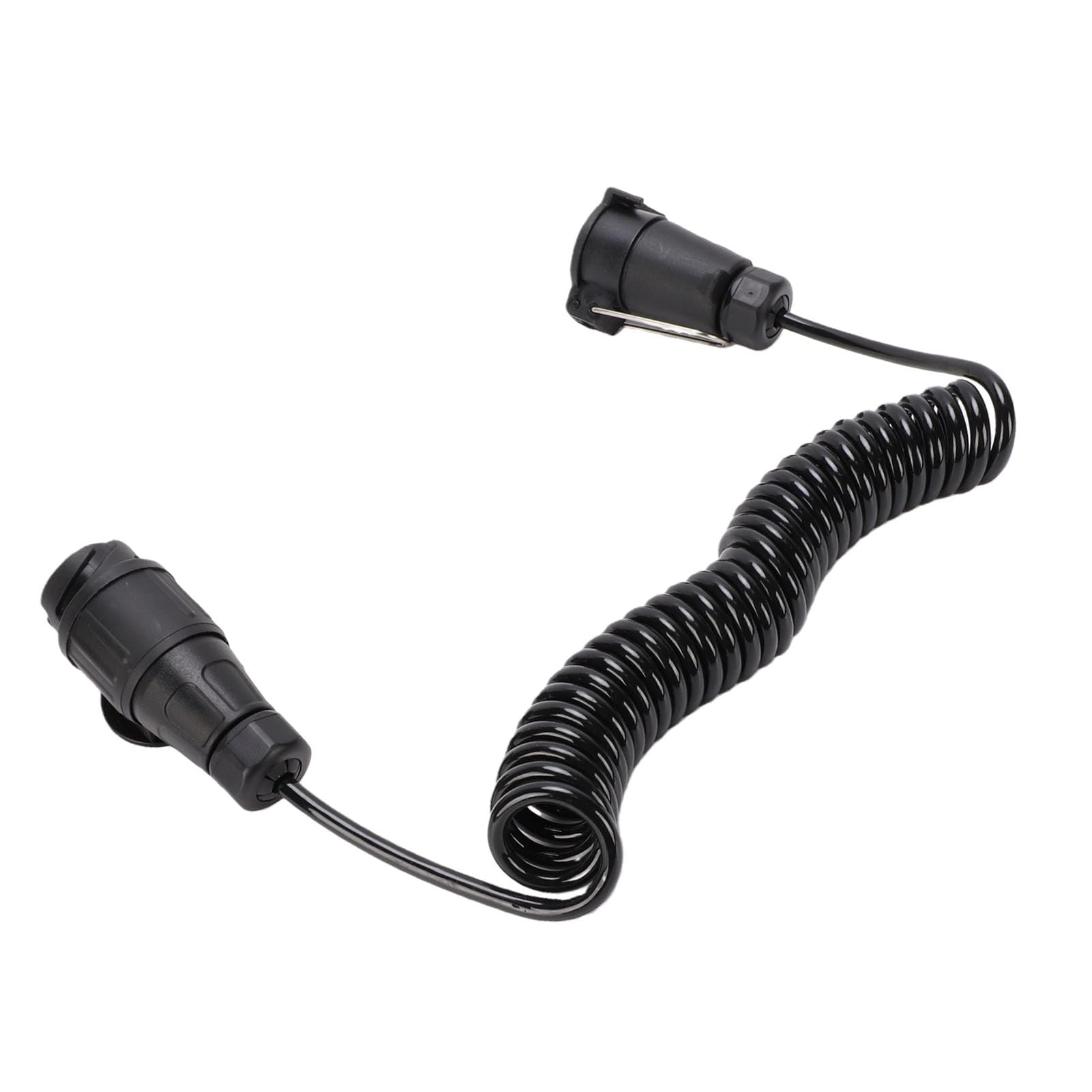 13-poliger Stecker auf 7-polige Steckdose, Anhänger-Verkabelungsadapter, 9,84 Fuß Langes Spiralverlängerungskabel, Robuster Universalstecker mit Plug & Play, Ideal für Wohnmobile, Anhänger und