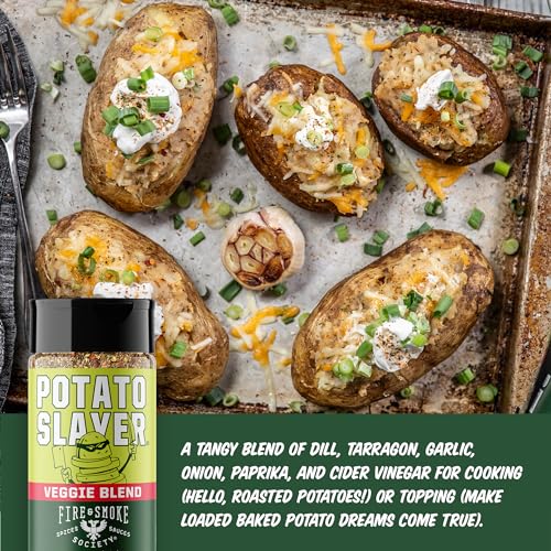 Fire & Smoke Society Meat & Potatoes Seasoning Variety Pack | BBQ Rubs, Gifts for Men, Fathers Day | Steak Rub, Chicken, Burger Seasoning, Brisket Rub| Large Spices Set (4-Pack)