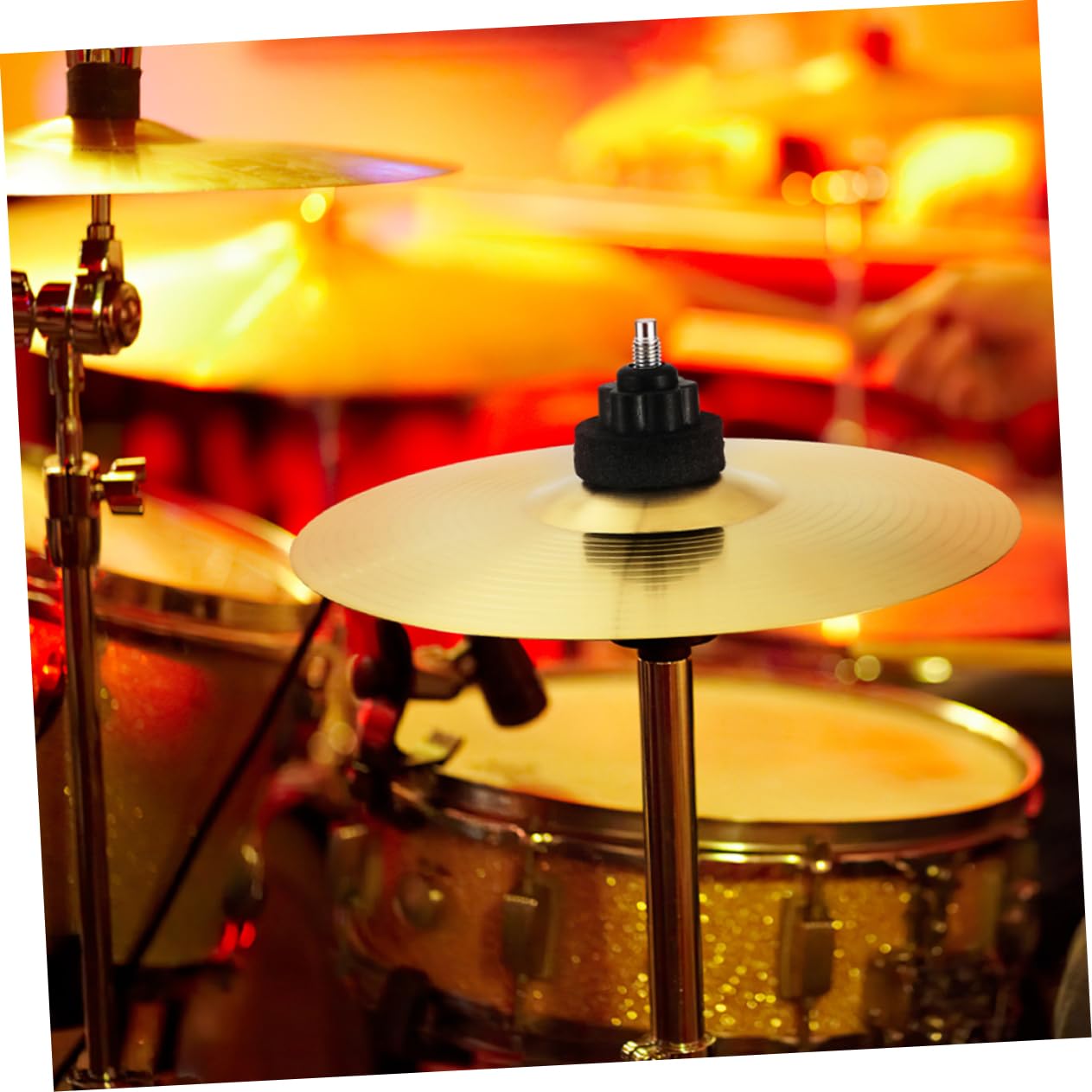 Garneck 2pcs Jazz Drum Cymbal Set Metal Brass Crash Cymbals for Drum Set Accessories