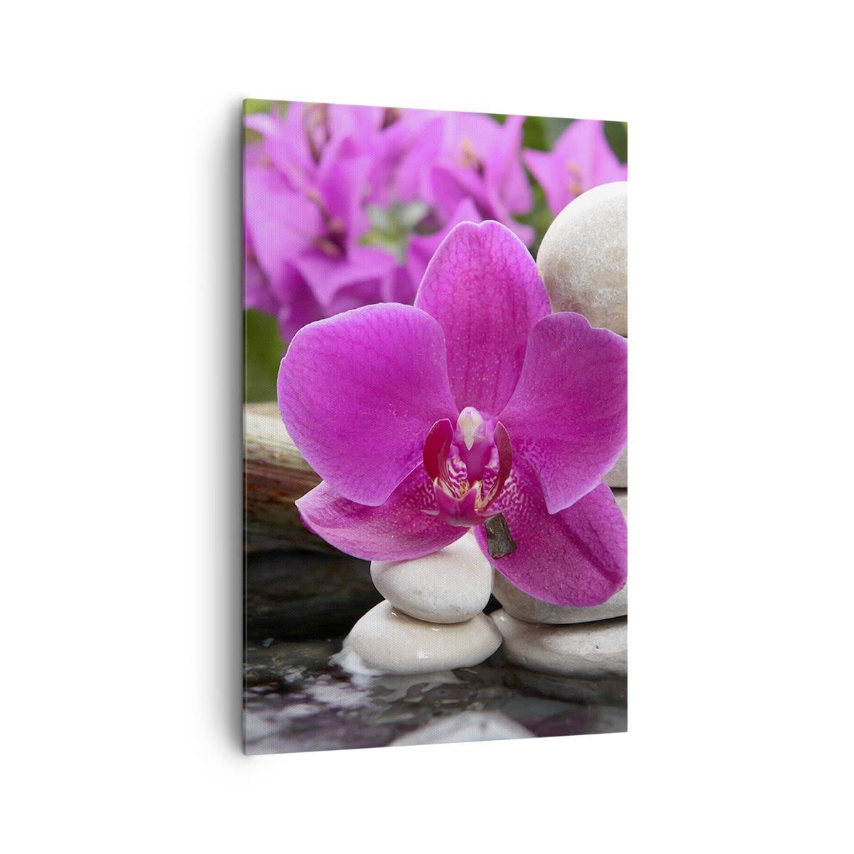 Decoración Pared Grande Cuadro Decorativo De Bambú Sobre Lienzo 65x120 Cm - Vertical, Moderno, Ideal Para Salón O Dormitorio Laminas Decorativas Pared