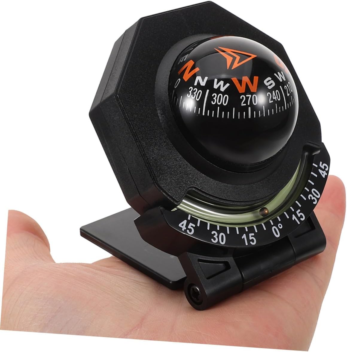 2pcs Car Dashboard Compass with Inclinometer High-Precision Auto Compass Guide Ball for Vehicle and Boat Navigation