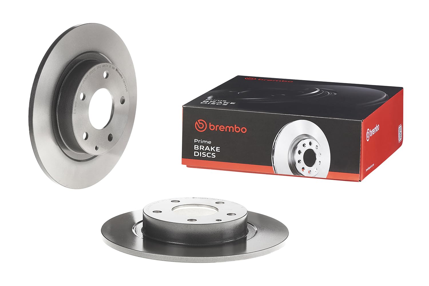 2x Brake Discs Pair Solid fits MAZDA 6 GJ 2.2D Rear 2012 on 278mm Set Brembo New