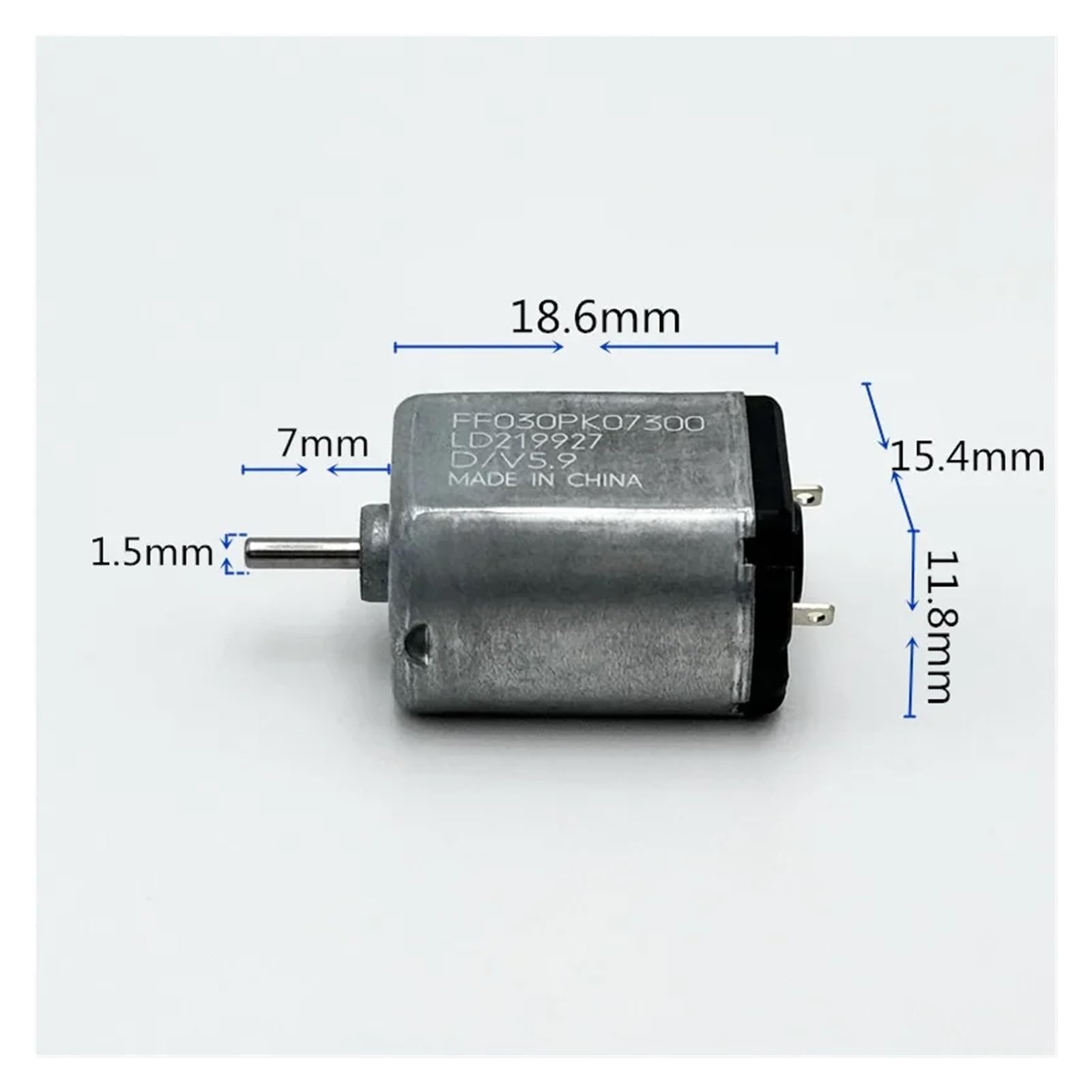 FF-030PK-07300 D/V5.9 Mini 12mm*15mm Motore elettrico silenzioso con spazzola metallica DC 3V 5V 6V 9V Ingranaggio a vite senza fine in plastica Dispositivo di blocco AV for auto(A Motor)