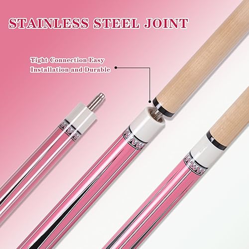 Miniatura 3 de Taco de Billar de Arce de 4858 Pulgadas, Taco de Billar Corto para Principiantes, Tacos de Billar de Arce Canadiense para Espacios Limitados, Taco