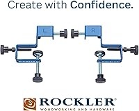 Vista 2 de Rockler Abrazaderas de instalación de cajones de gabinete, cajón derecho, izquierdo, herramientas de gabinete, acero, cajón delantero de plástico