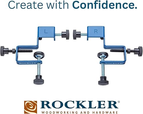 Miniatura 2 de Rockler Abrazaderas de instalación de cajones de gabinete, cajón derecho, izquierdo, herramientas de gabinete, acero, cajón delantero de plástico -