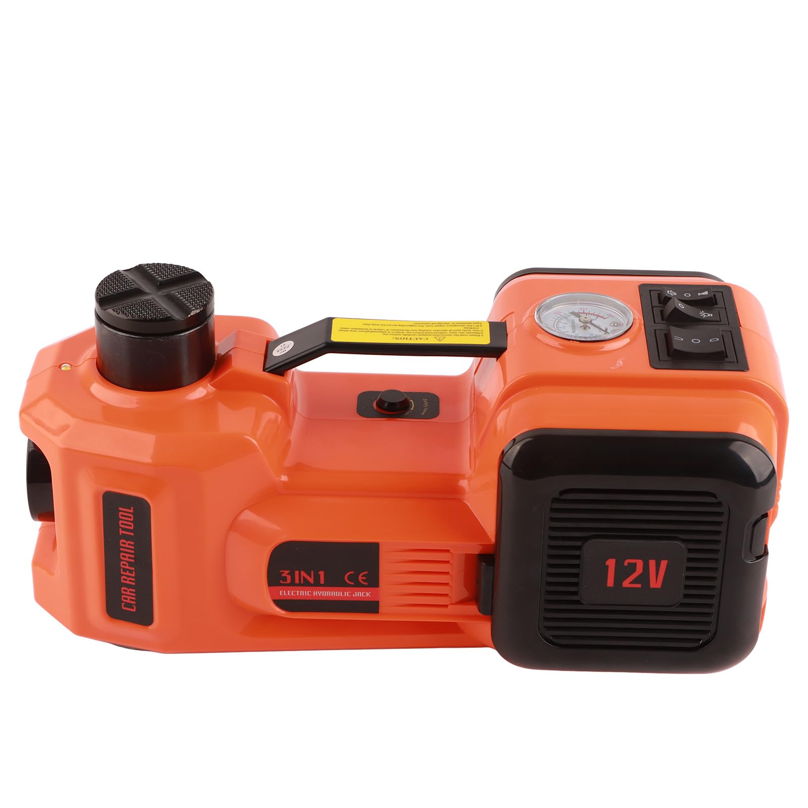 TARSHYRY Elektryczny Podnośnik Hydrauliczny 5 Ton, Podnośnik Podłogowy Samochodu 12 V DC z latarką LED i plastikową walizką do Przechowywania, do Awaryjnej Wymiany i Naprawy Opon na