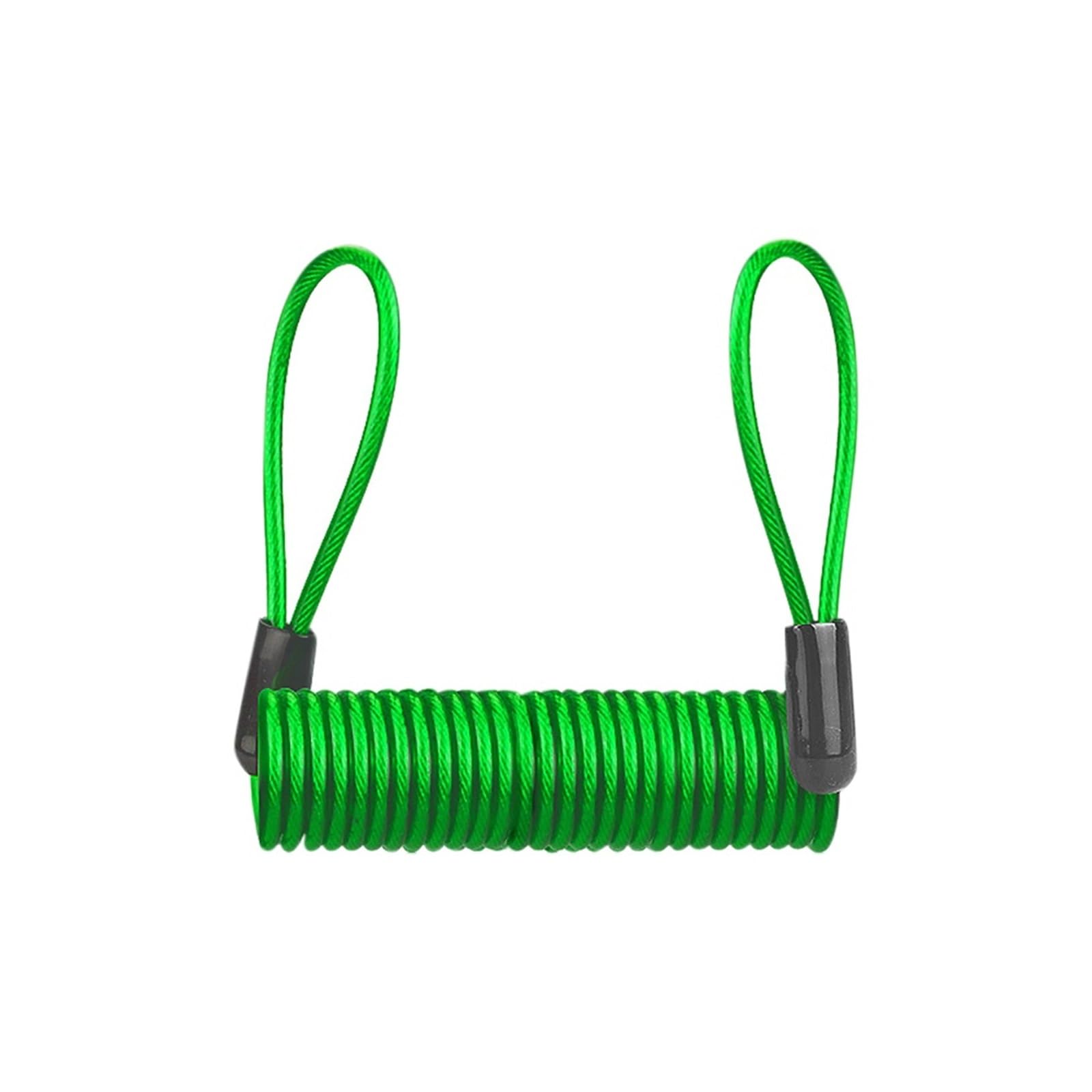 Alxyutek Green Security Lock Alarm Disc Lock Security Anti Thief Motorbike Motorcycle Wheel Brake & Bag And Reminder Spring Cable Brake Throttle Lock