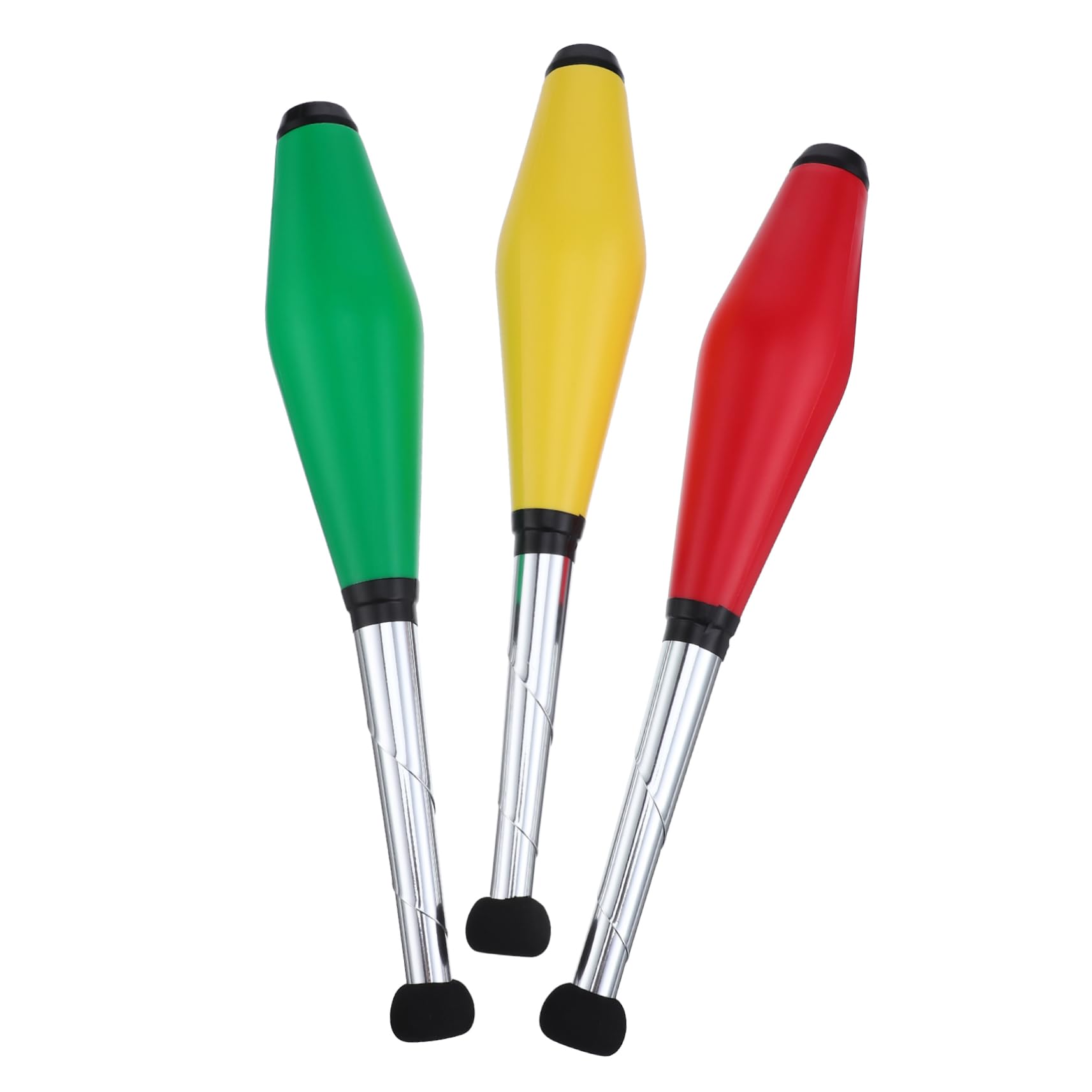 Toddmomy Juggling Pins for Adults Boys and Girls 3 Pcs Juggling Clubs Set Green Yellow for Hand-Eye Coordination Circus Props Training