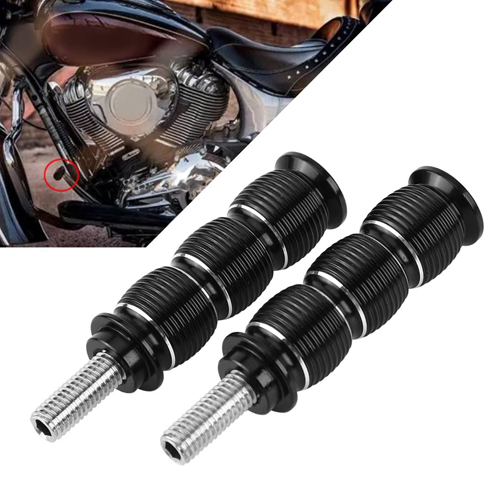 Qiilu Motorrad Schalthebel, Motorrad Refit Edelstahl Schalthebel Bremsklammer Schaltbremszapfen Umrüst Edelstahl Schaltstiftbremse für Indian Scout 2015-2018 Silber/Schwarz