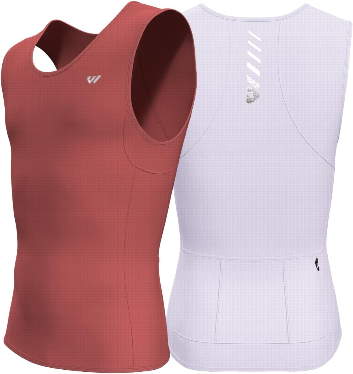 Lo.gas Sleeveless Cycling Jersey Men, Biking Base Layer Breathable and Lightweight with Back Pocket Sports Vest