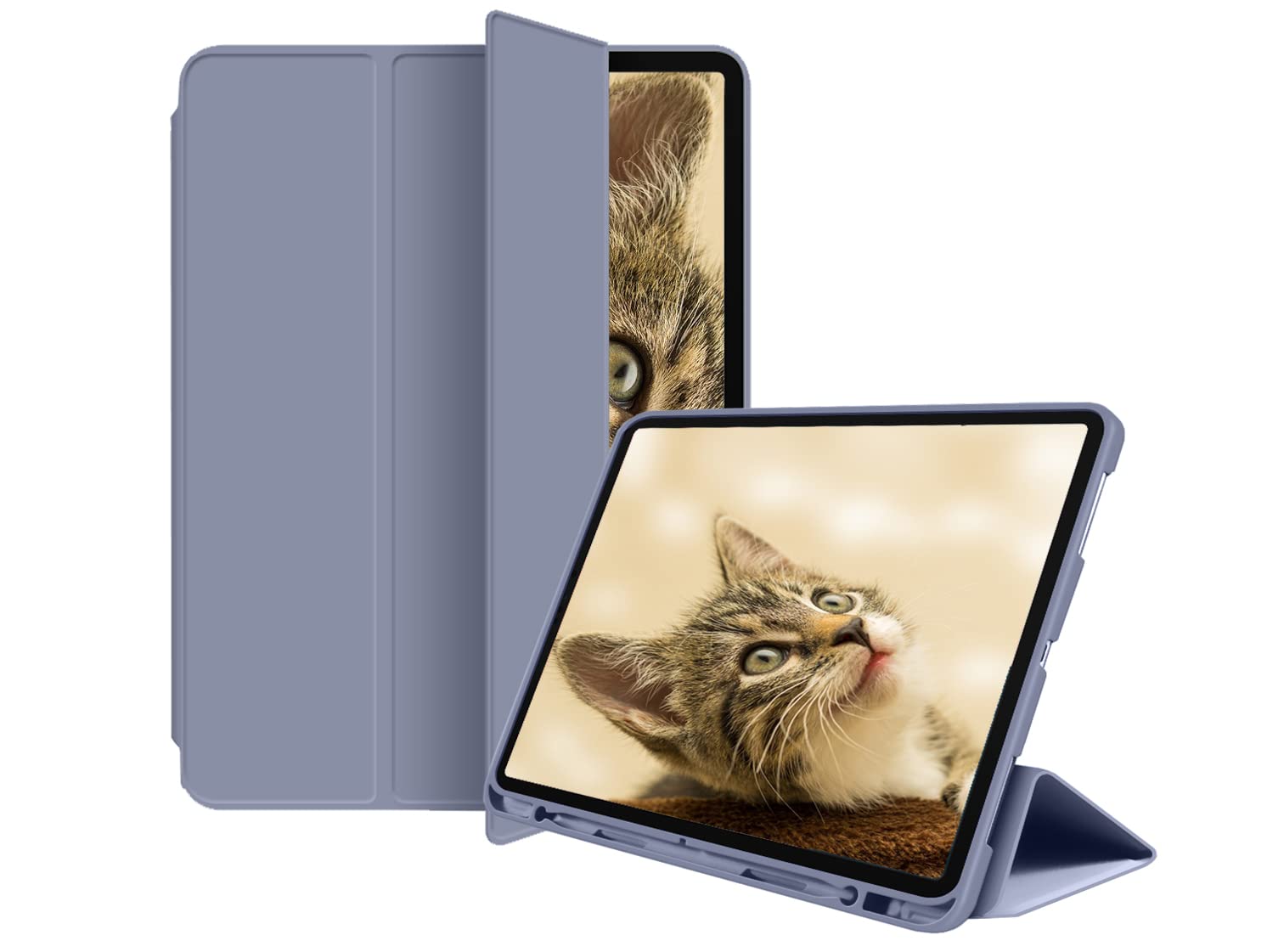 ORRINKART Smart Cover Case for iPad Air 5th Generation (M1 Chip) 10.9 inch 2022 Model [A2589/ A2591] Tri-Fold PU Leather Case with Pencil Holder - Lavender Grey (B09VSVC86D) Amazon Price History, Amazon Price Tracker