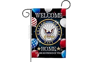 Welcome Home Navy Garden Flag for Military Appreciation