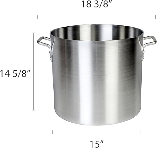 Miniatura 5 de TrueCraftware Olla de aluminio de 40 cuartos de galón- Olla multiusos para sopa de pasta, olla grande para estofado, olla a fuego lento apta para